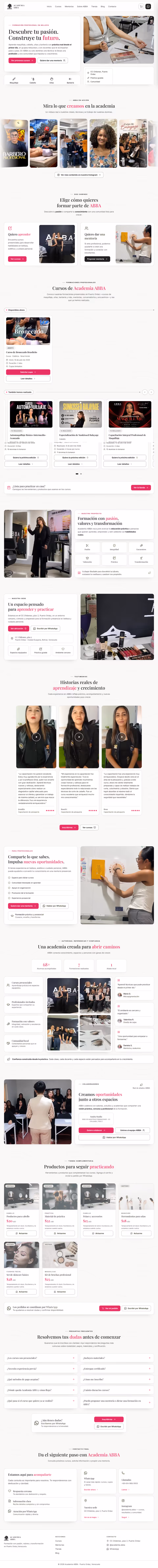 Site complet des formations Academia ABBA pour les futurs élèves
