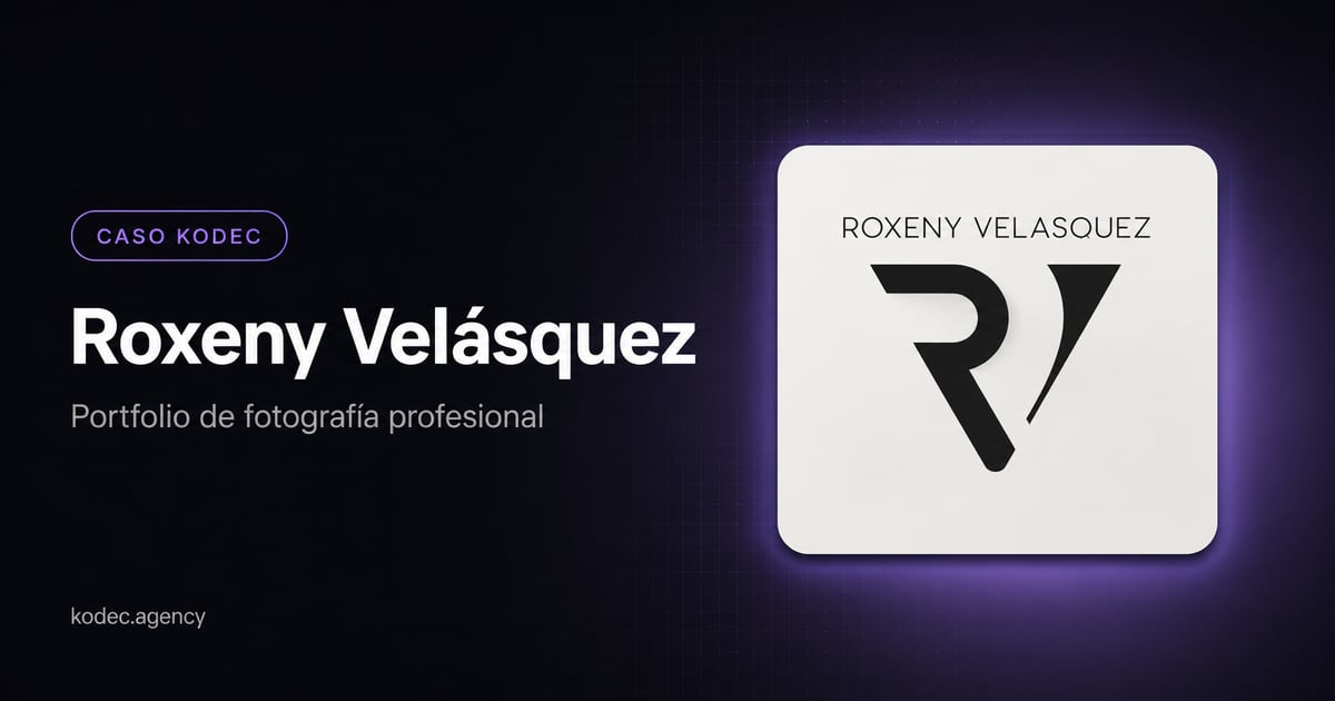 Portada del caso de identidad y portfolio de Roxeny Velásquez
